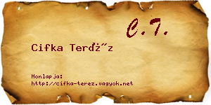 Cifka Teréz névjegykártya